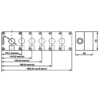 Корпус пластиковый КП 3 кнопки 22 мм