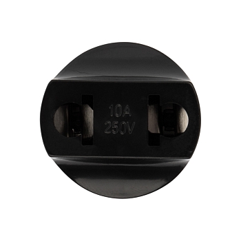 Адаптер сетевой (переходник) с Евро А/F на вилку С1 CEE 7/2 «Питер» 6А б/з черный PROconnect (пакет БОПП 1 шт/уп.)