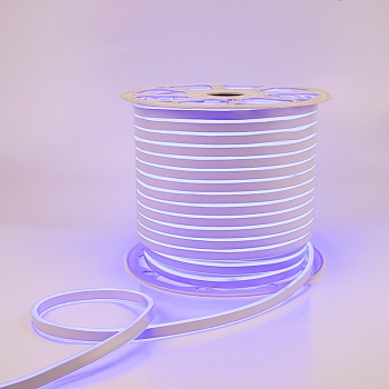Гибкий неон 8х16мм двухсторонний 120 LED/м СИНИЙ 230В бухта 100м (с комплектом подключения) NEON-NIGHT