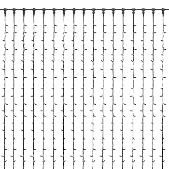Гирлянда светодиодная Занавес 2х6м 1520 LED БЕЛЫЙ черный ПВХ IP65 эффект водопада 230В не соединяется контроллер в комплекте NEON-NIGHT
