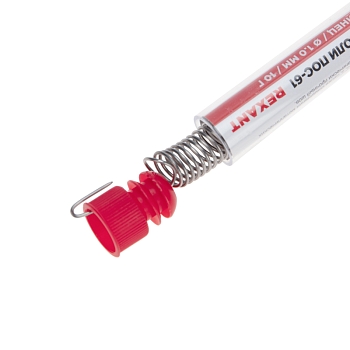 Припой без канифоли ПОС-61, 10г, Ø1мм, (олово 61%, свинец 39%), колба REXANT