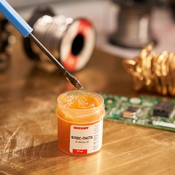 Флюс для пайки, паста TR-RM KELLER, 20мл, банка, блистер REXANT