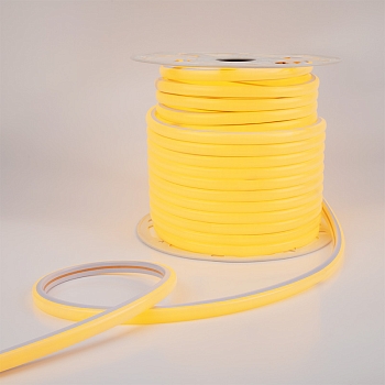 Гибкий неон 16х16мм форма D 144 LED/м ЖЕЛТЫЙ 230В бухта 50м (c комплектом подключения) NEON-NIGHT