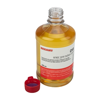 Флюс для пайки, СКФ (спирто-канифольный), 500мл, флакон REXANT