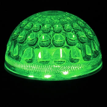 Лампа светодиодная, диаметр 50мм, E27, 9 LED, 1Вт, ЗЕЛЕНЫЙ, прозрачная колба, 230В NEON-NIGHT