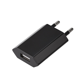 Сетевое зарядное устройство USB, 5V, 1 A, черное REXANT