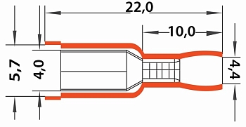 Разъем штекерный изолированный гнездо 4 мм 1.5-2.5 мм² (РШи-м 2.5-4/РШИм 2-5-4 ) синий REXANT