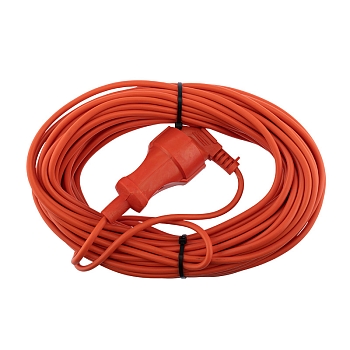 Удлинитель-шнур ПВС 2х0,75, 20м, б/з, 6А, 1300Вт, IP20, оранжевый (Сделано в России) PROconnect