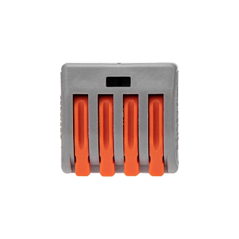 Универсальная клемма СМК 222-414, 4-проводная серая 0,08-2,5/4 мм² (блистер 10 шт/уп) REXANT