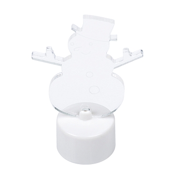 Фигура светодиодная на подставке Снеговик в шляпе 2D, RGB