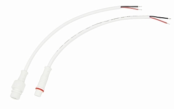 Соединительный кабель (2pin) герметичный (IP67) 2х0.35 мм² белый REXANT