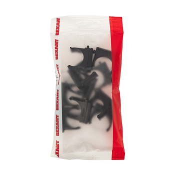 Крепеж-клипса для трубы ø25мм черная (10 шт/уп) REXANT