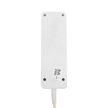 Удлинитель 3 гнезда, 1,5м, 3х0,75мм², с/з, с кнопкой, белый PROconnect