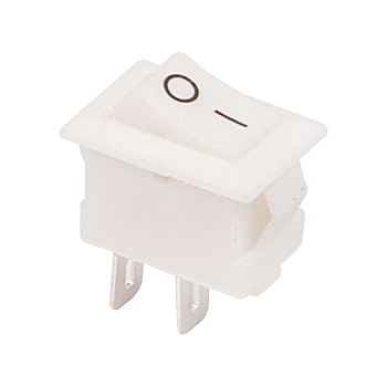 Выключатель клавишный 250В 3А (2с) ON-OFF белый Micro REXANT