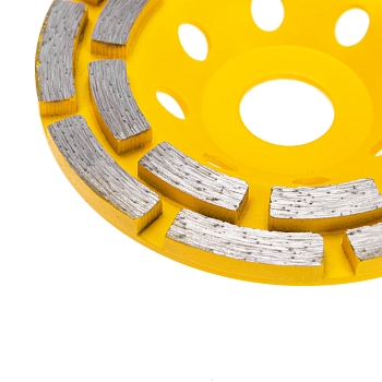 Чашка алмазная шлифовальная, двухрядная, 115х22,2мм KRANZ