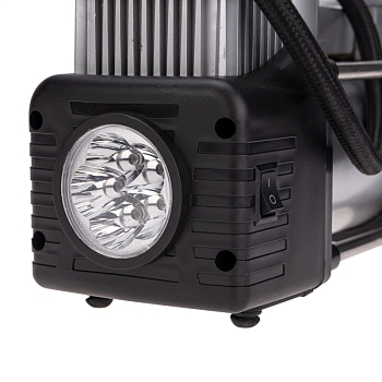 Компрессор автомобильный усиленный двухпоршневой с цифровым манометром и функцией автостоп (60л/мин, 10 АТМ) REXANT