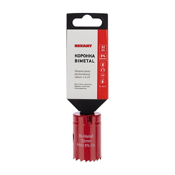 Коронка Bimetal 32мм REXANT