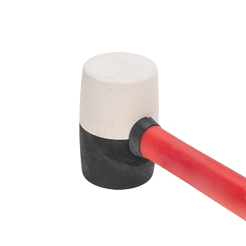 Киянка резиновая 225 г, черно-белая резина, фибергласовая рукоятка KRANZ