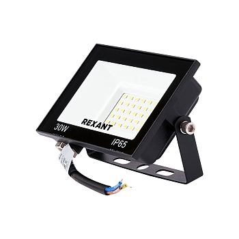 Прожектор светодиодный СДО 30Вт 2400Лм 4000K нейтральный свет, черный корпус REXANT