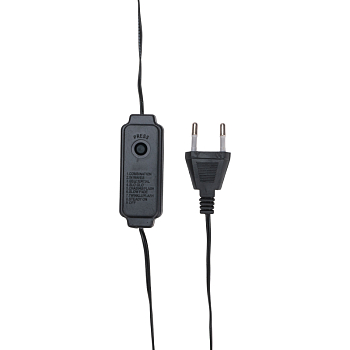 Гирлянда светодиодная Роса с контроллером 20м, 200LED, БЕЛЫЙ, IP20, 230В, зеленый провод NEON-NIGHT