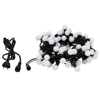 Гирлянда светодиодная Мультишарики Ø23мм 10м 80 LED RGB черный ПВХ IP65 быстрая смена цвета 230В нужен блок 303-500 NEON-NIGHT