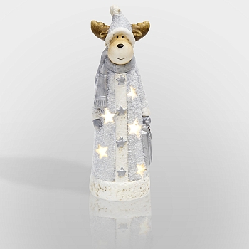 Керамическая фигурка Олененок с шарфом 7x6,5x21 см