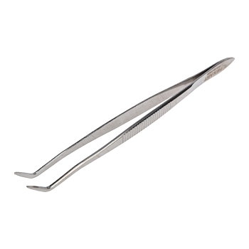Пинцет изогнутый, узкий, рифленый 160мм REXANT