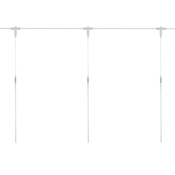 Гирлянда Тающие сосульки комплект 10 шт. х 50см, шаг 100см, 600 LED ТЕПЛЫЙ БЕЛЫЙ, белый каучук, IP67, 24В, соединяется NEON-NIGHT