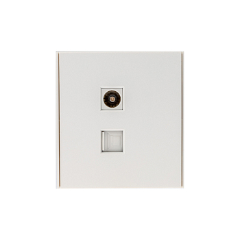 Розетка STRONG компьютерная RJ45 кат6 + TV с/у жемчуг KRANZ