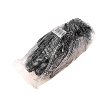 Перчатки полушерстяные с покрытием ПВХ «Зима», 7 нитей, 75-77 г, черные