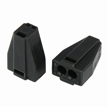 Экспресс-клемма с пастой СМК 773-302, 2-проводная до 2,5 мм² серая, (блистер 5шт.)  REXANT