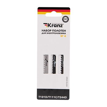 Набор полотен для электролобзика № 4 T101D/T111C/T244D (3 шт./уп.) Kranz