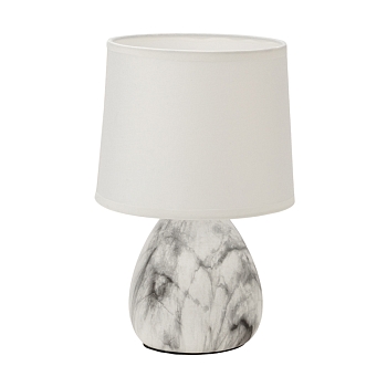 Светильник декоративный настольный Форте с основанием цвета мрамор с белым абажуром, с цоколем Е14, 40 Вт, REXANT