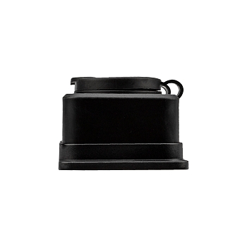 Розетка (колодка) влагозащищенная с крышкой 2 гнезда, с/з, 16А, IP54, каучук, черная REXANT