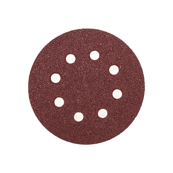 Диск абразивный на ворсовой основе, на липучке, перфорированный, P40, 125мм, 10 шт. KRANZ