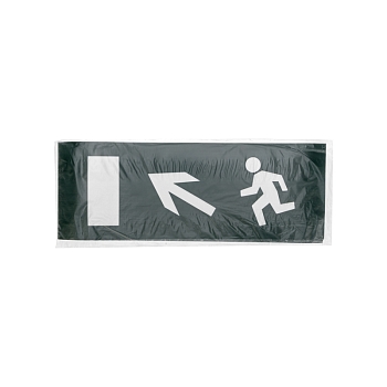 Наклейка для аварийного светильника  "Направление к эвакуационному выходу налево вверх" REXANT