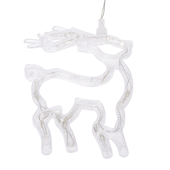 Фигура светодиодная Олененок на присоске с подвесом, цвет белый