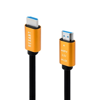 Кабель HDMI - HDMI 2.0, 2м, Gold REXANT