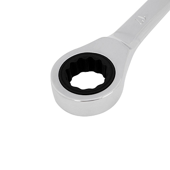 Ключ комбинированный трещоточный 17мм, CrV, зеркальный хром REXANT