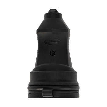 Розетка влагозащищенная переносная с крышкой 1 гнездо, 2P+PE, 230В, 16А, IP44, каучук, черная PROconnect