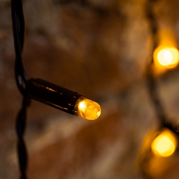 Гирлянда светодиодная Занавес 2х1,5м 360 LED ЖЕЛТЫЙ черный ПВХ IP65 постоянное свечение 230В блок в комплекте NEON-NIGHT