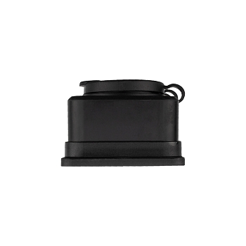 Розетка (колодка) влагозащищенная с крышкой 4 гнезда, с/з, 16А, IP54, каучук, черная REXANT