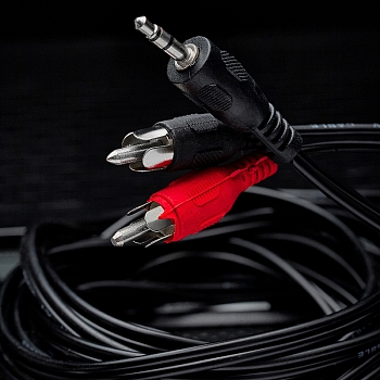 Шнур Стерео 3,5мм - 2 RCA, 5м REXANT