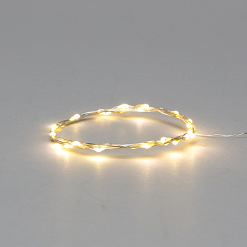 Гирлянда светодиодная Роса 2м, 20 LED, ТЕПЛЫЙ БЕЛЫЙ, IP20, 2хCR2032 в комплекте NEON-NIGHT