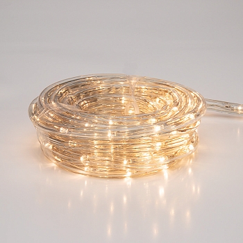 Дюралайт LED, фиксинг (2W), 24 LED/м, теплый белый, 25 м