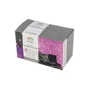 Гирлянда Светодиодный дождь из росы 3х3 м, розовый, USB + пульт управления NEON-NIGHT