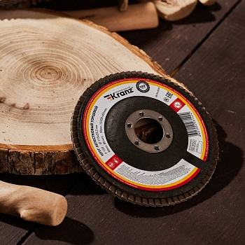 Круг лепестковый торцевой, P120, 115х22,2мм KRANZ