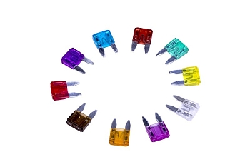 Набор автомобильных предохранителей Мини, в пластиковой коробке (100 шт) REXANT