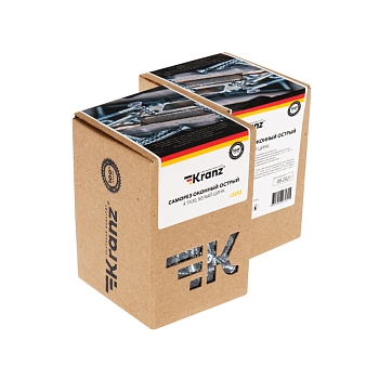 Саморез оконный острый 4,1х30мм, белый цинк, короб (500 шт/уп) KRANZ