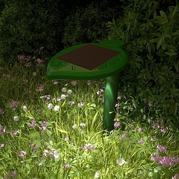 Ультразвуковой отпугиватель кротов R 30м, на солнечной батарее, с подсветкой REXANT